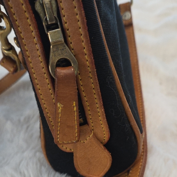 Dooney & Bourke Black and Brown Shoulder Bag - Picture 9 of 12